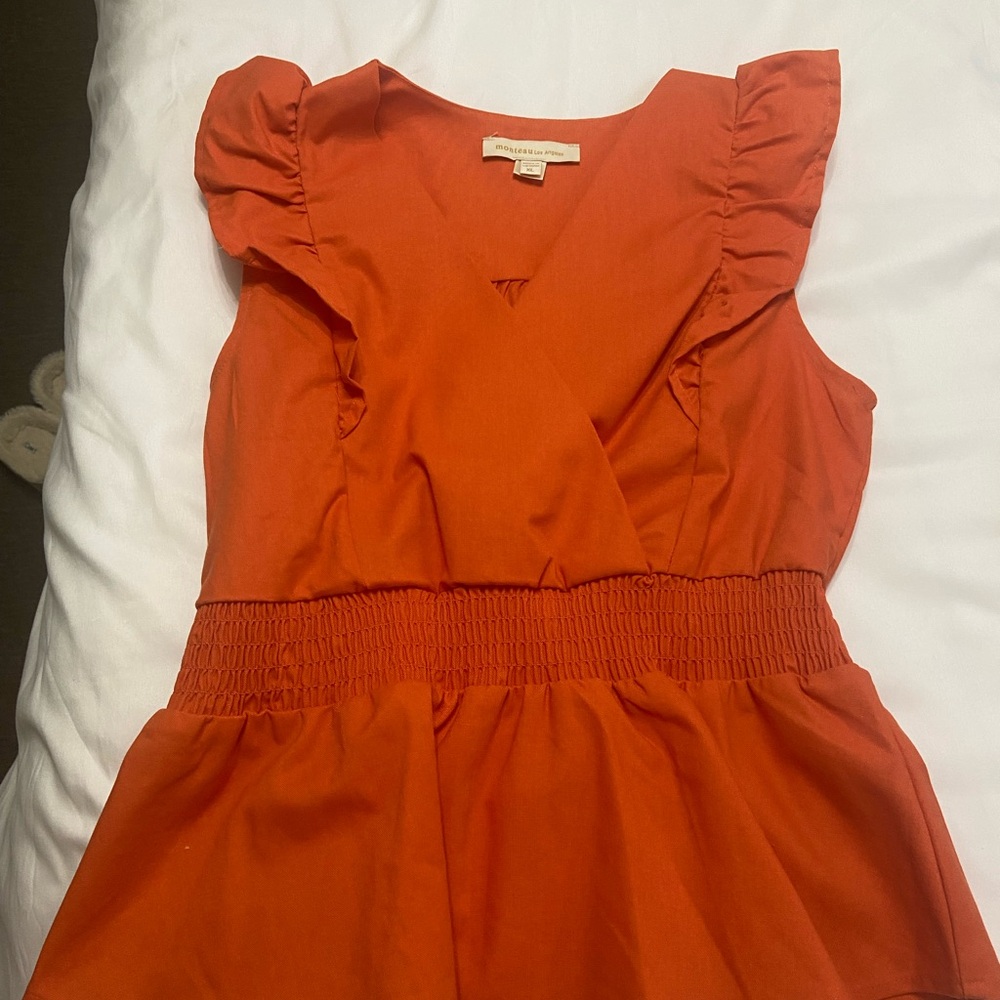 Orange Sleeveless Top